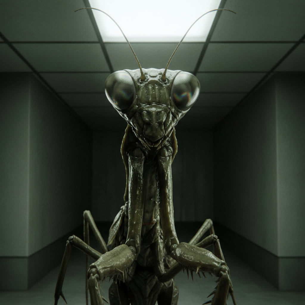 Insectoid Mantis alien CGI cinematic render